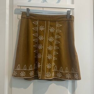 Embroidered Brown Skirt size 4